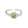 Anillo Abierto de Piedra Preciosa Camelia de Circonita Colorida Lujo Ligero Nicho Mariposa Dos Tonos Diamante Anillo Ultra-Hada Gama Alta