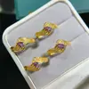 El diseño del Anillo de Piedra que Cambia de Color Alexander es Único, Plata 925 Chapada en Oro Incrustada Nicho Hombres y Mujeres, Moderno y Sencillo