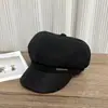 Nuevo Estilo Otoño Gorra de Boina Retro Británica en Color Café Maillard para Mujer, Moda, para Circunferencia de Cabeza Grande, Efecto Adelgazante del Rostro, Tendencia