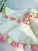 Manta terciopelo paquete de material DIY ramo de rosas manta ganchillo tejido a mano regalo flores hilo ganchillo