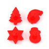 Herramientas para Hornear Pasteles Cortador de Galletas Plástico PP Navidad Estéreo Juego de Moldes Cortadores de Galletas Molde para Hornear Galletas