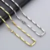 Pulsera Collar de Cadena de Acero de Titanio Rombo Bambú de Moda Europea y Americana Versátil Estilo Ins Conjunto de Dos Piezas para Hombre Hip-Hop