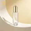 Frasco conta-gotas dourado de 30ml, frasco de vidro para sérum, materiais de embalagem cosmética de alta qualidade, em estoque para atacado