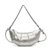 Bolsas da moda, bolsa de bolinho simples, feminina, novo estilo coreano, bolsa de ombro da moda, bolsa transversal de nicho texturizada, 2025