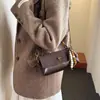 Bolso de Mano de Gama Alta para Mujer Nuevo Estilo Moda Bolso de Hombro para el Trabajo Bolso Cruzado Pequeño Tendencia Retro Maillard
