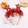 Diadema de Año Nuevo Transfronteriza Diadema de Lentejuelas de Estrella de Cinco Puntas Diadema Creativa con Letras Inglesas Diadema de Navidad Fiesta Diadema para Ambiente de Fiesta