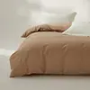 Funda de edredón de algodón puro de fibra larga de 100 unidades, pieza única, para otoño e invierno, engrosada, sábanas de cama, funda de edredón de algodón puro cepillado, sábanas de cama de color liso, funda de almohada