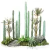Cactus de simulación grande nórdico en maceta, decoración de escena tropical desértica, bonsái, cactus falso, pilar, regla de medición, adornos