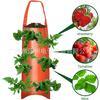 [Power Factory] Maceta Colgante para Fresas 10 Hoyos Bolsa para Plantar Fresas Colgante Bolsa para Flores Colgante Maceta Colgante para Tomates Jardín