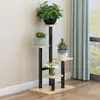 Estantería de Hierro para Flores de Sala de Estar Estantería de Flores Escalonada para Balcón Estantería para Macetas de Flores Verdes Suculentas Estantería de Almacenamiento de Piso Multicapa para Interiores