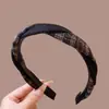 Faixa de Cabelo Retrô Xadrez Amarrada para Mulheres, Novo Estilo Outono/Inverno, Antiderrapante com Dentes, Para Uso Diário, Acessório de Cabelo Elegante e Versátil