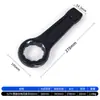 Llave de impacto de alta resistencia negra con mango recto, de una cabeza, llave de flor de ciruelo grande, 65 engrosada, 36 impacto de martillo, 38 impacto, 90 tamaño grande, 95