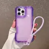 En Stock, Nuevo Producto Transfronterizo Sudamericano Más Vendido, Adecuado para Ip16Pro Funda de Teléfono Transparente Tres en Uno con Airbag y Correa de Muñeca
