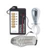 Divertido Plug Anal Posterior Eléctrico Grande con Anillo Peneano Unisex Jaula Simulación de Pulso Herramienta de Masturbación
