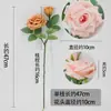 Rosa Simulação Haste Única Multi-cabeça Toque Real Rosa Casamento Flor Simulação Ornamento Sala de Estar Fotografia Flor Artificial Flor de Seda Atacado
