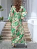 2026 Sitio Independiente Europeo y Americano Transfronterizo Amazon Vestido Largo de Otoño con Estampado Floral y Mangas Largas