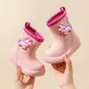 Botas de Chuva Infantis para Exterior, Sapatos de Chuva Fofos com Desenho Animado para Meninos e Meninas, Design de Cavalo 3D, Sapatos de Borracha Impermeáveis Antiderrapantes para Bebês
