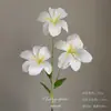Flores Artificiais Brancas para Decoração de Casamento, Flores de Seda, Ornamentos de Flores Artificiais, Arte Floral Seca, Materiais de Rosa, Arranjo de Flores para Corredor, Arranjo de Parede e Chão