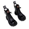 Botas Martin de piel auténtica para mujer, estilo británico, 2024, nuevas botas de suela gruesa para otoño, botas cortas de moda que combinan con todo, populares en Internet.