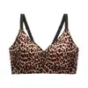 Ventas Directas de Fábrica Superventas Transfronteriza Lencería Talla Grande Estampado de Leopardo Sexy Europeo y Americano Soporte Suave Cómodo Transpirable Sujetador sin Aros