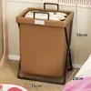 Cesto de Armazenamento Dobrável para Roupas Sujas Doméstico de Grande Capacidade Leve Luxo Cesto de Lavanderia para Banheiro Dormitório Cesto Multifuncional para Roupas Sujas com Tampa
