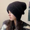 Gorros de Punto de Invierno para Exportación a Taiwán, Japón y Corea del Sur, Modernos y Versátiles, Cálidos y Resistentes al Frío, Gorros de Lana Holgados para Mujer