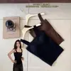 Chaleco Reductor para Mujer Copas Fijas Integradas No Necesita Sujetador Bloque de Color Cuello Cuadrado Acanalado Hermoso Cuerpo Ropa Interior 635