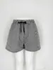 Verano Nuevo Pantalones Cortos Casuales de Cuadros Negros y Blancos Pantalones Finos Holgados con Cordón Deportivos Pantalones Cortos Americanos Suministro Exclusivo Transfronterizo