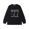 Melancolía Rico Segunda Generación Erd Boceto Graffiti Transfronterizo Nueva Moda Urbana Marca Casual Holgada Camiseta de Manga Larga con Estampado para Otoño