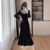 Novo Vestido Deslumbrante de Alta Qualidade Estilo Rainha Outono 2026, Estilo Palaciano, Ricamente Embellished com Diamantes, Vestido de Noite Preto