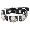 Rebites Punk Europeus e Americanos, Crânio Retro Não Convencional de Liga Metálica Masculino Pulseira de Couro Acessórios Transfronteiriços
