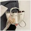 Bolso Cubo Portátil Estilo Coreano para Mujer 2025 Nuevo de Moda Simple Versátil Bolso de Hombro Único Cruzado Bolso Cubo de Nicho