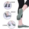 Calcetines de Yoga de Cinco Dedos Más Vendidos, Suaves, Altamente Elásticos, Amigables con la Piel, Absorbentes del Sudor, Suela con Partículas 3D, Antideslizantes, Aliviadores de Presión, Banda Ancha, Talón Abierto, Diseño de Dedos Separados