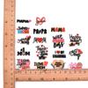 Nueva serie Día de la Madre zapatos de agujeros zapatos flor pvc goma suave accesorios hebilla de zapato diy decoraciones cordones en stock mayoreo