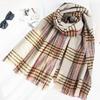 Comercio Exterior Transfronterizo Otoño e Invierno Hilo de Bucle Bufanda a Cuadros de Colores de Doble Cara Bufanda Chal a Cuadros para Mujeres Europeas y Americanas Venta al por Mayor