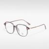 M3722 gafas de montura completa anti luz azul personalidad TR metal mixto gafas lisas de moda negocio miopía