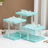 Caja Transparente para Pastel con Tapa Blanca 4 Pulgadas 6 Pulgadas 8 Pulgadas 10 Pulgadas 12 Pulgadas Caja para Pastel de Cumpleaños Caja de Empaque para Repostería con Aumento de Altura