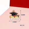 Temporada de formatura inspirador DIY jóias acessórios solteiro cap para ser Não. 1 material do pendente da corrente chave do tag do texto do título