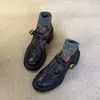 Zapatos de Cuero para Mujer Chuyuji de Suela Gruesa y Tacón Grueso Estilo Británico Retro 2026 Nuevos Mocasines Zapatos Mary Jane de Punta Redonda