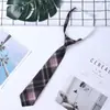 Corbata JK Japonesa para Mujer Talla Única Estilo Perezoso Universitario Accesorios de Uniforme Escolar para Estudiantes Pequeños Corbata Cuadros Hombre