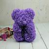 Oso de Rosa Simulada de 22 cm, Oso de Abrazo de Ramo Seco Eterno de Espuma, Unicornio, Caja de Regalo 520 para el Día de San Valentín, Cumpleaños