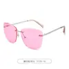 Gafas de Sol de Moda Sin Montura Transfronterizas para Mujer Protección Solar para Viajes Marco Grande Gafas de Sol para Hombre Gafas de Sol al por Mayor