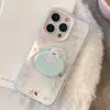 Soporte Perro Durmiendo iPhone 16 Pro Max Apple 17 Funda de Teléfono 15 Compatible 14 Transparente Dibujos Animados 18 con Cadena