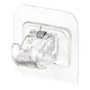 Gancho para barra de cortina, soporte para barra de cortina sin taladro, clip de soporte adhesivo para pared del hogar, gancho adhesivo para barra telescópica de cortina de puerta