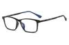 Nuevas Gafas de Moda Tr90 Anti-Luz Azul Monturas de Gafas de Alta Gama Estilo Coreano para Mujer Venta al por Mayor Monturas Cuadradas Estilo Preppy para Hombre