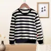 Ropa para Niños Nueva 2026 Otoño/Invierno Sudadera con Capucha de Color Sólido y Rayas En Stock Niños Niñas Bebés Fábrica En Stock Sudadera con Capucha Al Por Mayor