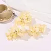 Flor de simulación 10 horquillas cabeza de flor de hortensia flor de simulación de boda flor de seda flor DIY ajuste de flor decoración pasarela camino guía de flores