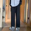 Pantalones casuales negros transfronterizos para hombre, estilo nuevo de primavera y otoño, tendencia, versátiles, deportivos, holgados, rectos, de pierna ancha