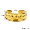 Estilo INS transfronterizo lujo ligero alta calidad variedad anillo abierto de acero de titanio femenino nicho temperamento anillo chapado en oro ajustable