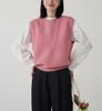 Chaleco de Punto Estilo Coreano Transfronterizo para Mujer Nuevo 2024 Primavera y Otoño Chaleco sin Mangas para Mujer Tejido de Punto Se Puede Combinar con Chalecos